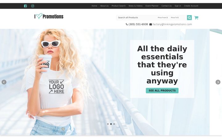 Screenshot of ilovepromotions.com