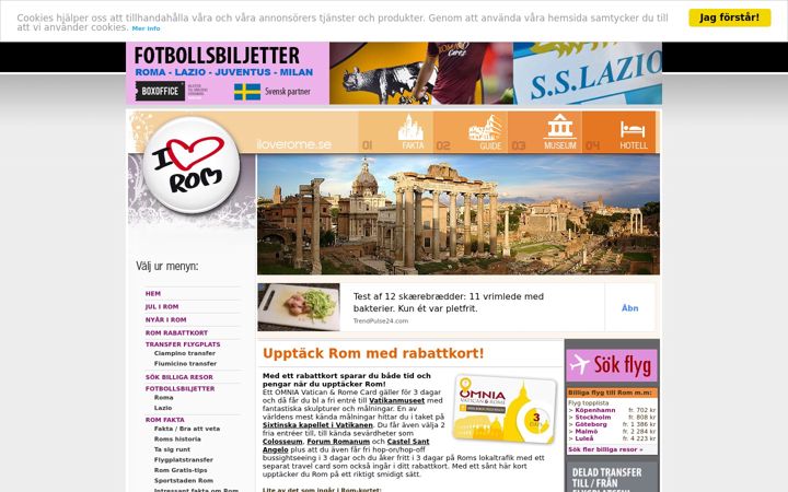 Screenshot of iloverome.se