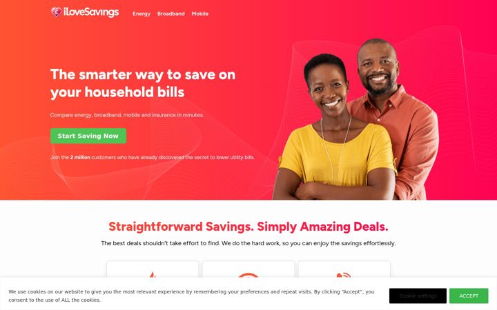 Screenshot of ilovesavings.co.uk