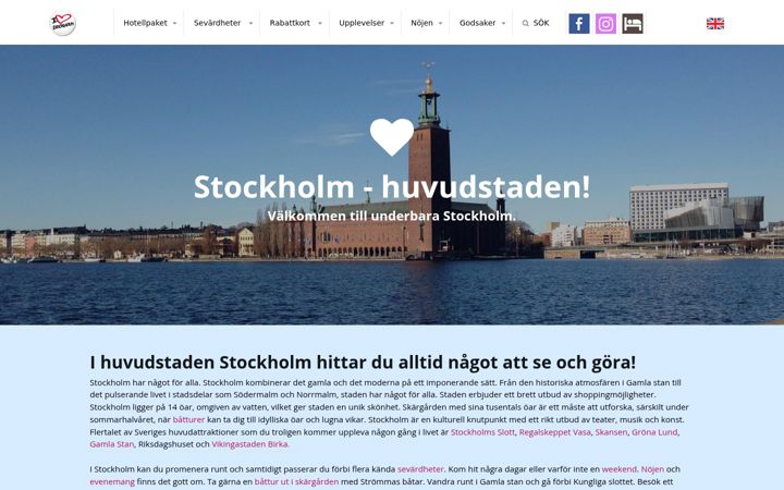 Screenshot of ilovestockholm.se
