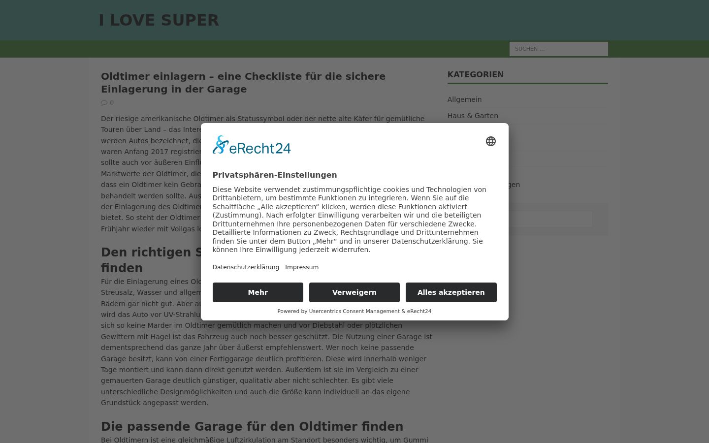 Captura de ecrã do banner de consentimento apresentado antes de qualquer interação