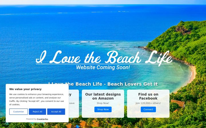 Snímek obrazovky ilovethebeachlife.com