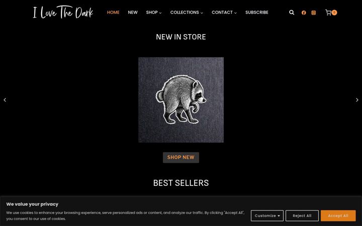 Screenshot of ilovethedark.com
