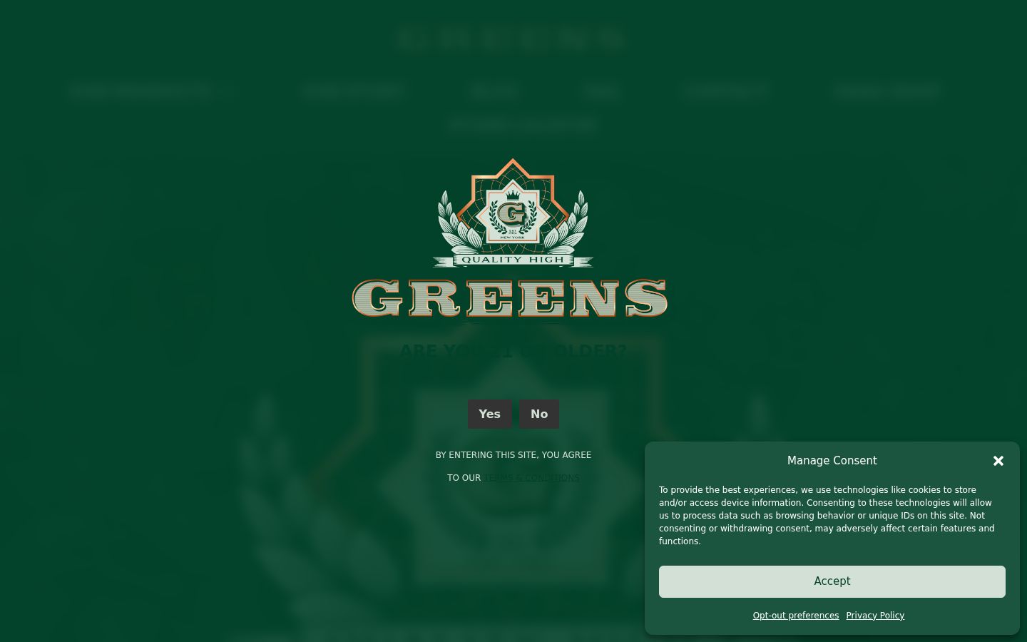 Captura de ecrã do banner de consentimento apresentado antes de qualquer interação