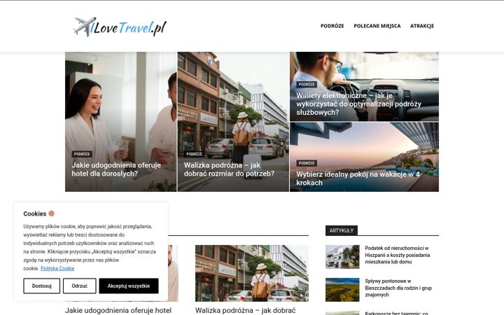 Screenshot of ilovetravel.pl