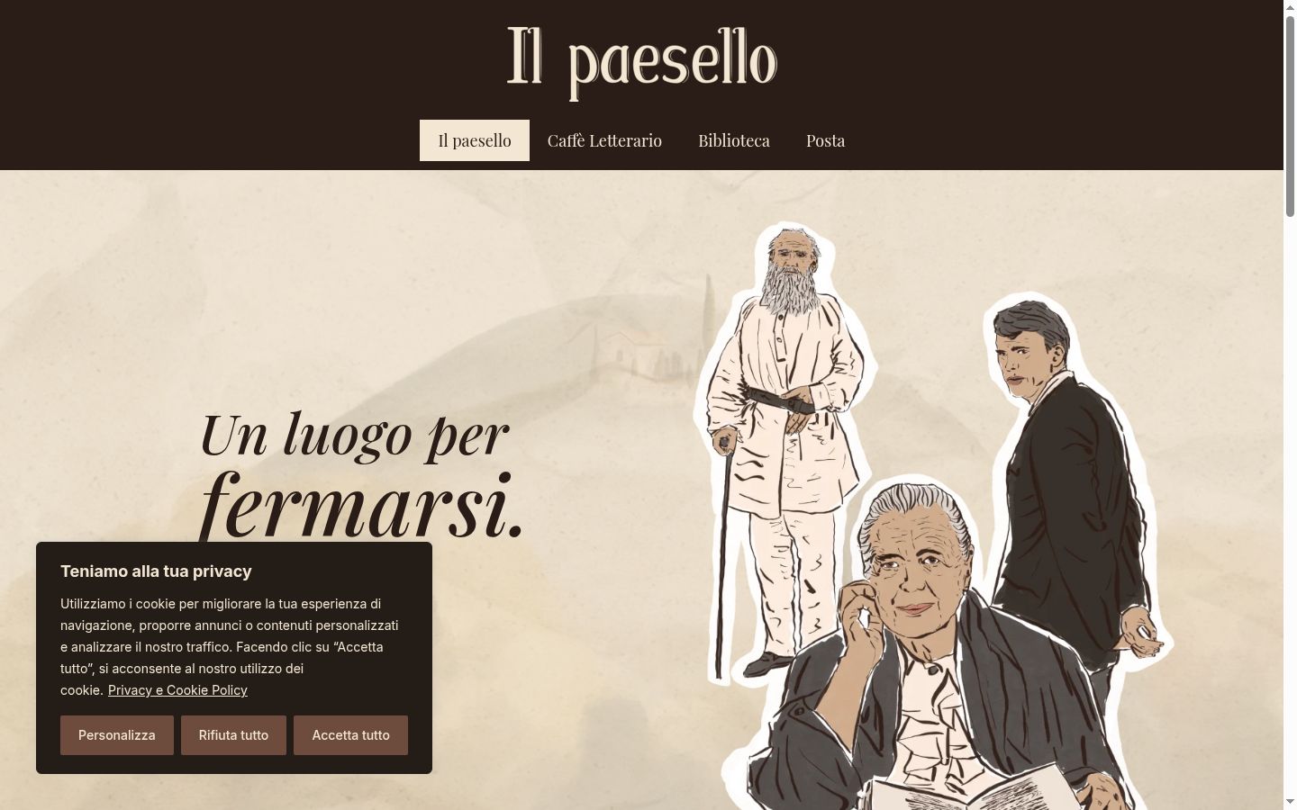 Screenshot del banner di consenso mostrato prima di qualsiasi interazione