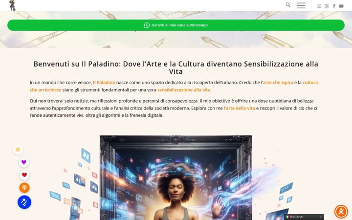 Screenshot of ilpaladino.eu