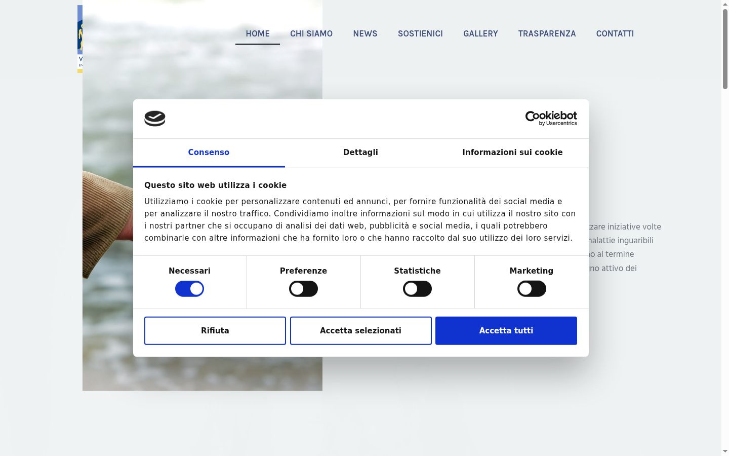 Snímek obrazovky baneru souhlasu zobrazeného před jakoukoli interakcí