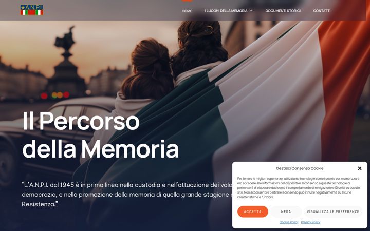 Screenshot of ilpercorsodellamemoria.it