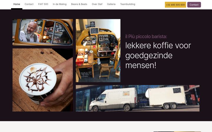 Screenshot of ilpiupiccolobarista.be