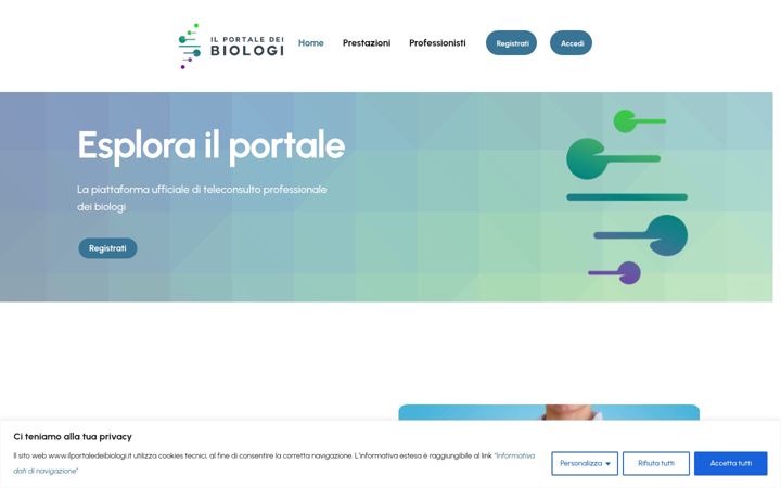 Screenshot of ilportaledeibiologi.it