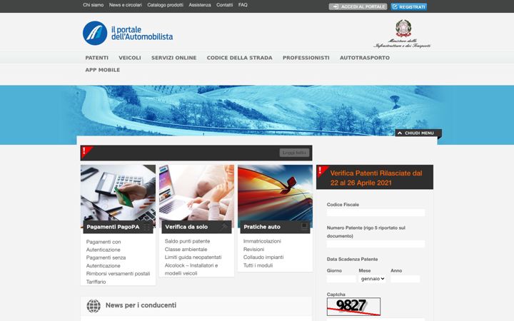 Ekrano kopija ilportaledellautomobilista.it