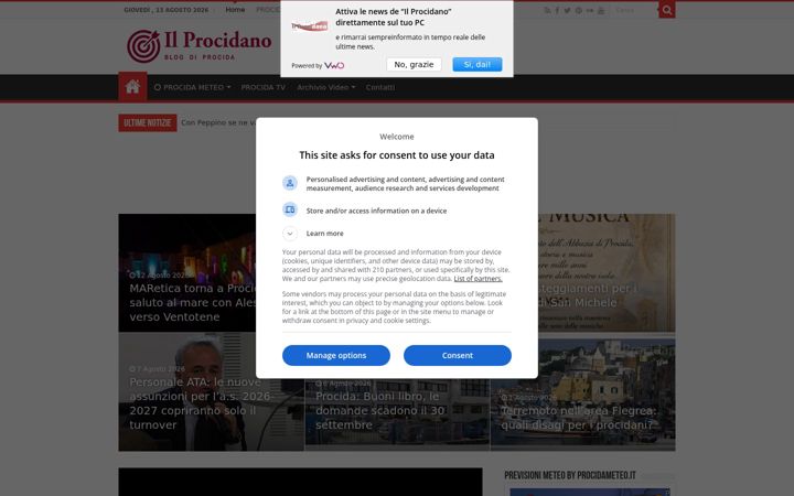 Screenshot of ilprocidano.it