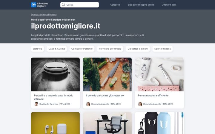 Screenshot of ilprodottomigliore.it