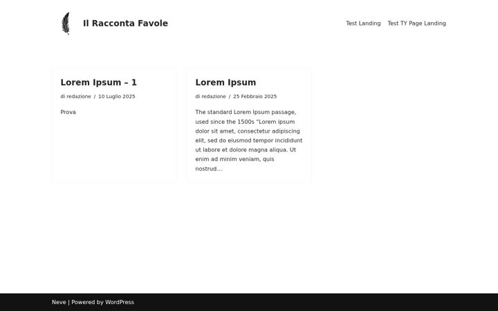 Screenshot of ilraccontafavole.it