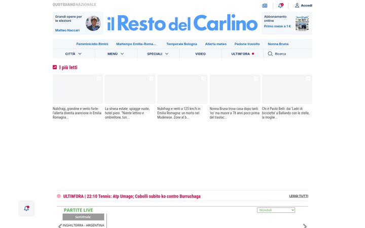 Ekrānuzņēmums no ilrestodelcarlino.it