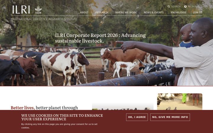 Screenshot of ilri.org