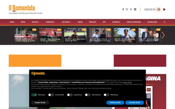 Screenshot of ilromanista.eu