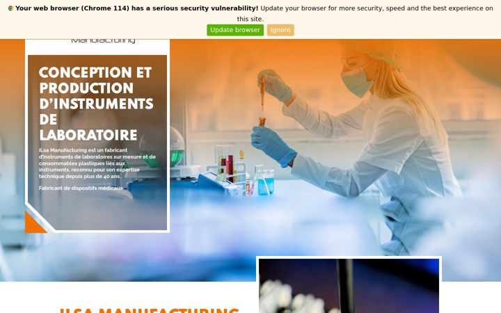 Screenshot of ilsamanufacturing.com