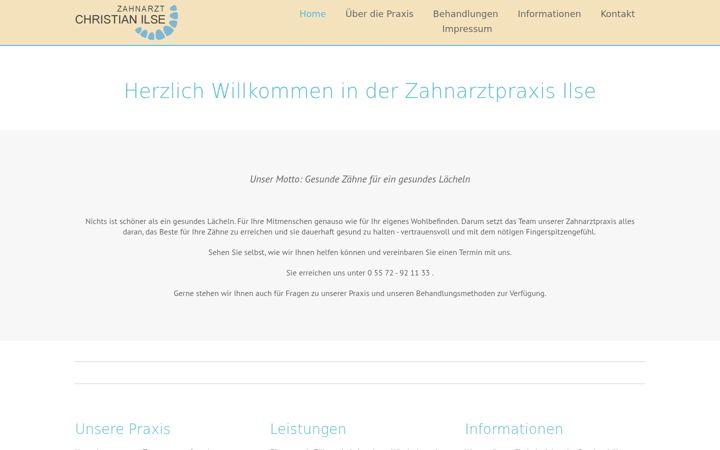 Screenshot of ilse-zahnarzt.de