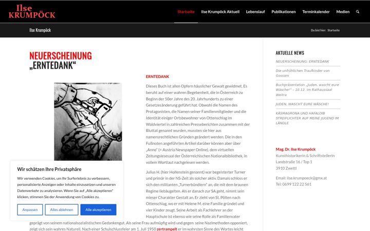 Screenshot of ilsekrumpoeck.at