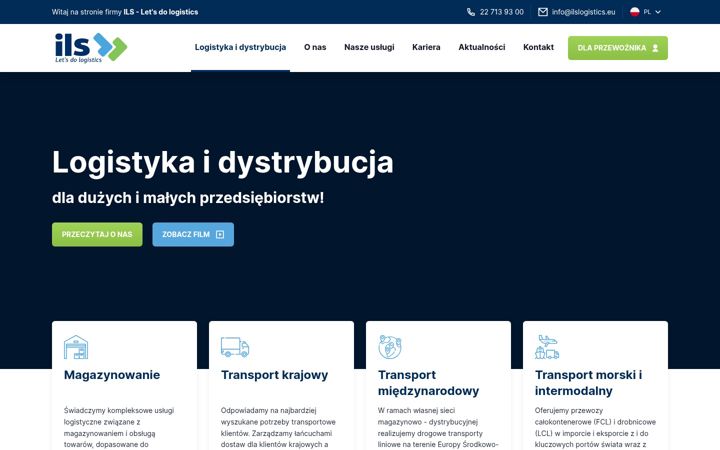 Screenshot of ilslogistics.eu