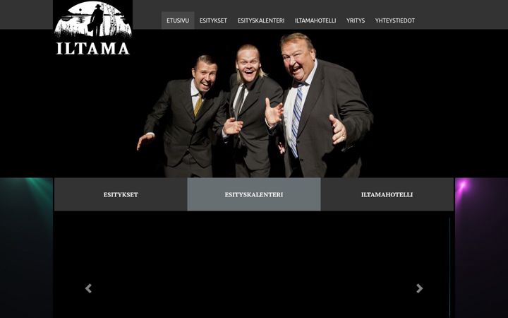 Screenshot of iltama.fi