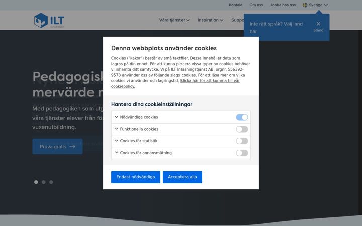 Screenshot of ilteducation.com