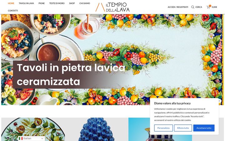 Screenshot of iltempiodellalava.it