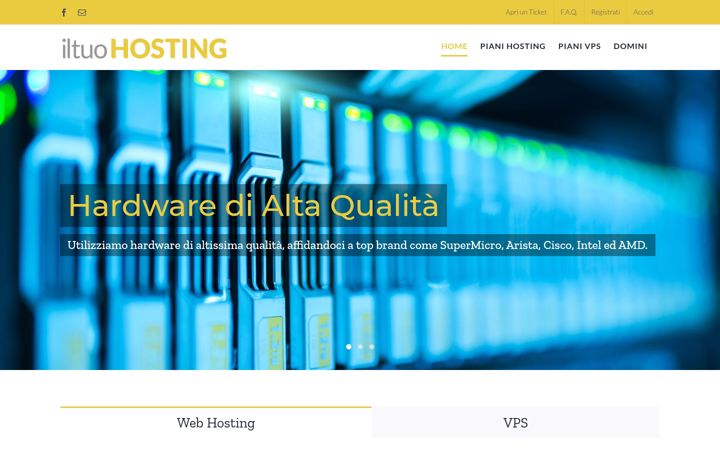 Screenshot of iltuohosting.it