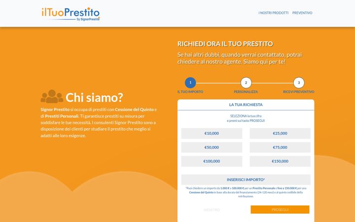 Screenshot of iltuoprestito.it