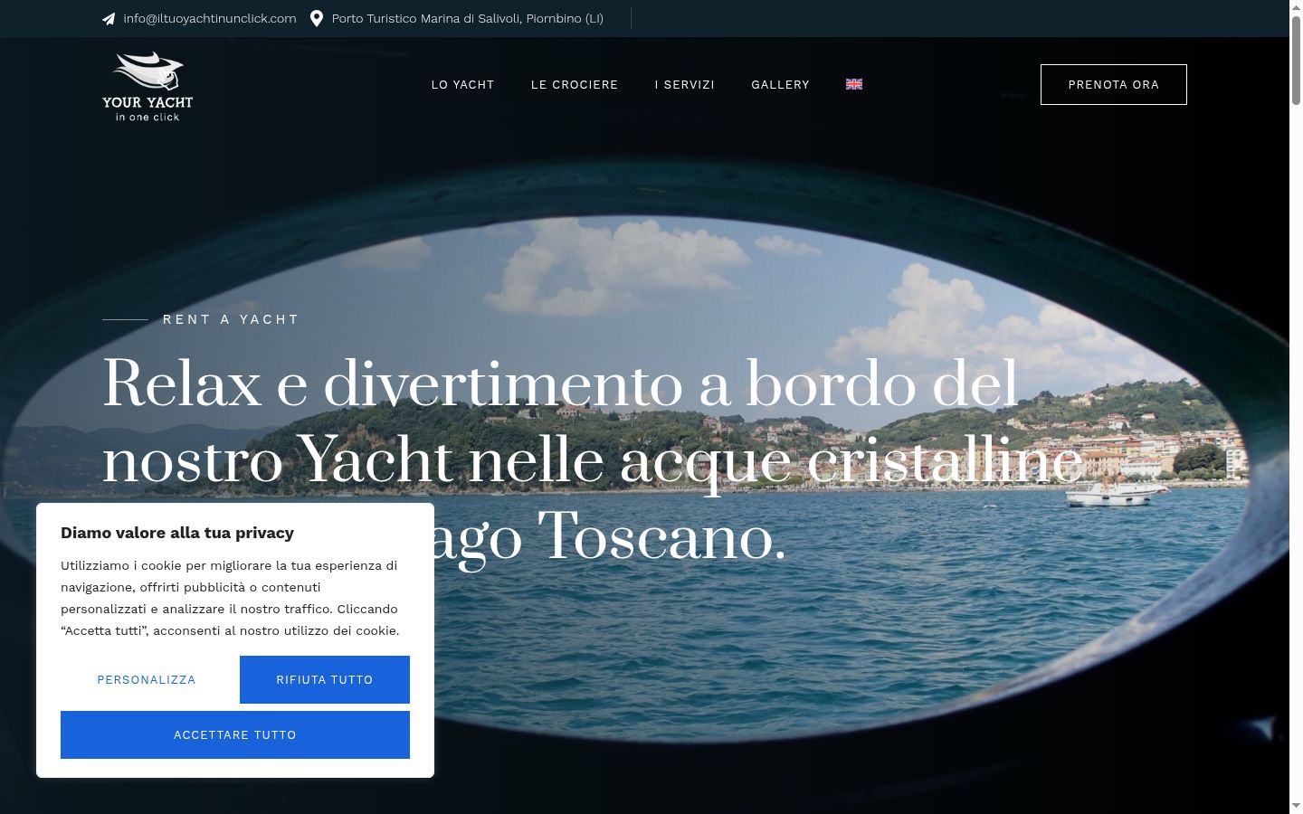 Captura de pantalla del banner de consentimiento mostrado antes de cualquier interacción