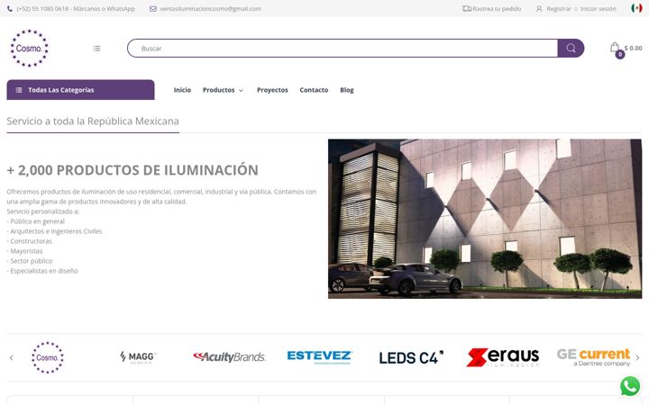 Screenshot stránky iluminacioncosmo.com
