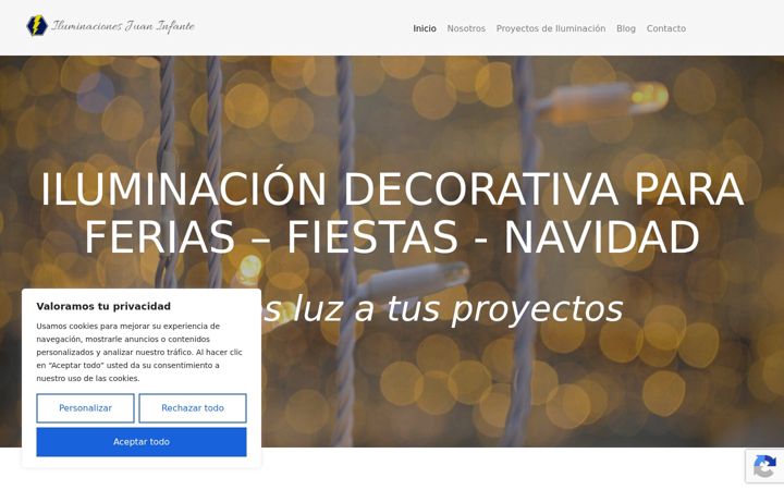 Screenshot stránky iluminacionesjuaninfante.com