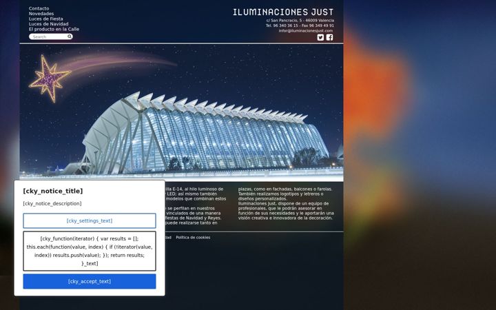 Screenshot stránky iluminacionesjust.com