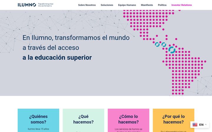 Captura de pantalla de ilumno.com