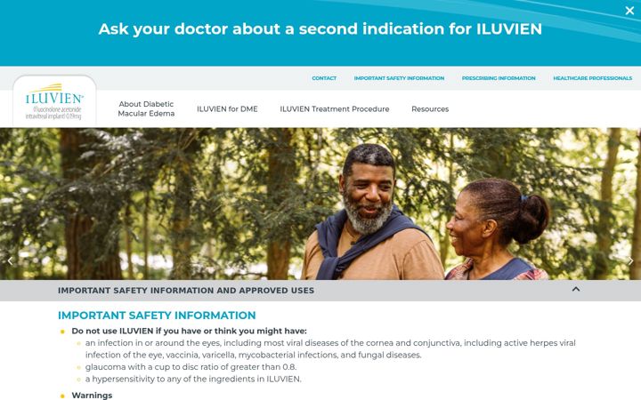 Screenshot of iluvien.com