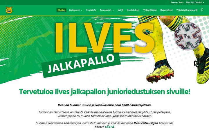 Screenshot of ilvesjalkapallo.fi