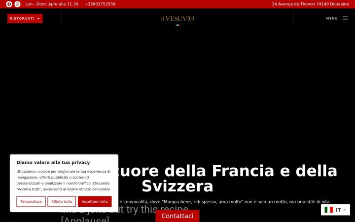 Screenshot of ilvesuvioristorante.com