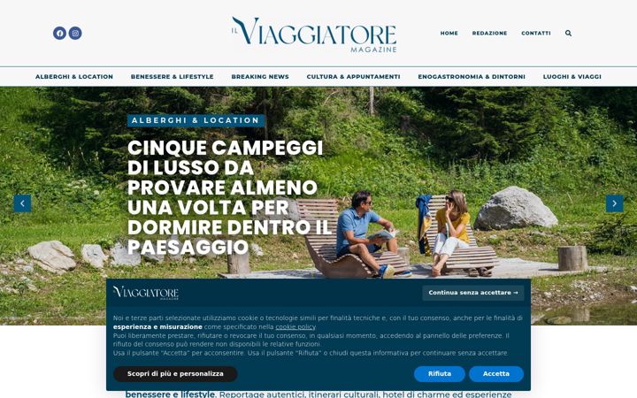 Screenshot of ilviaggiatore-magazine.it
