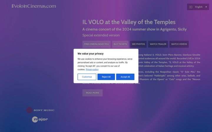 Screenshot of ilvoloincinemas.com