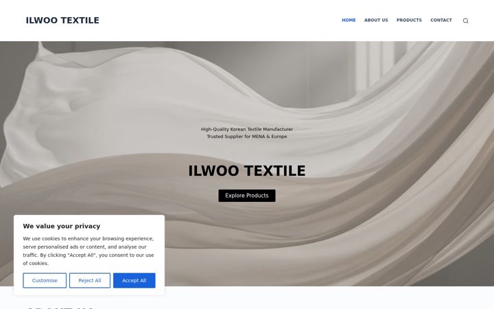 Screenshot of ilwootextile.com