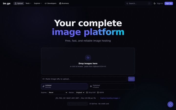 Screenshot of im.ge