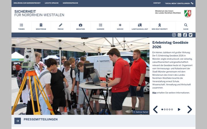 Screenshot of im.nrw