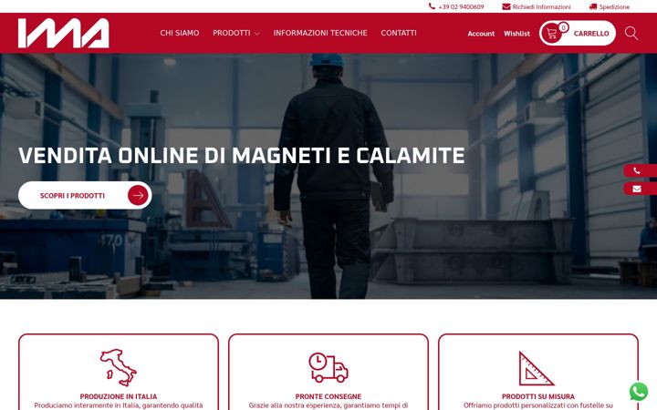 Kuvakaappaus sivustosta ima-magneti.eu