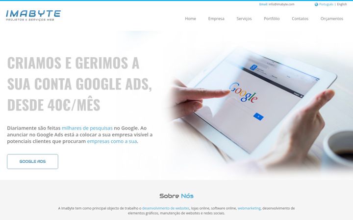 Screenshot of imabyte.com