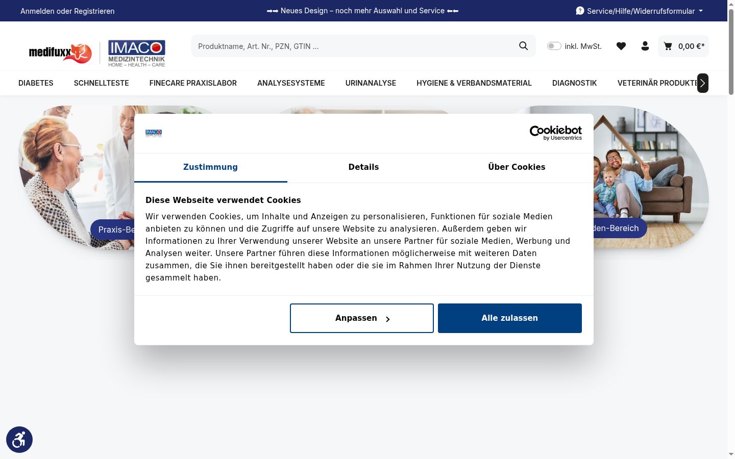 Screenshot tal-banner tal-kunsens muri qabel kwalunkwe interazzjoni
