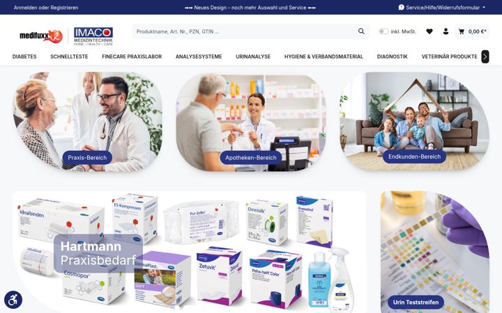 Screenshot of imaco.de