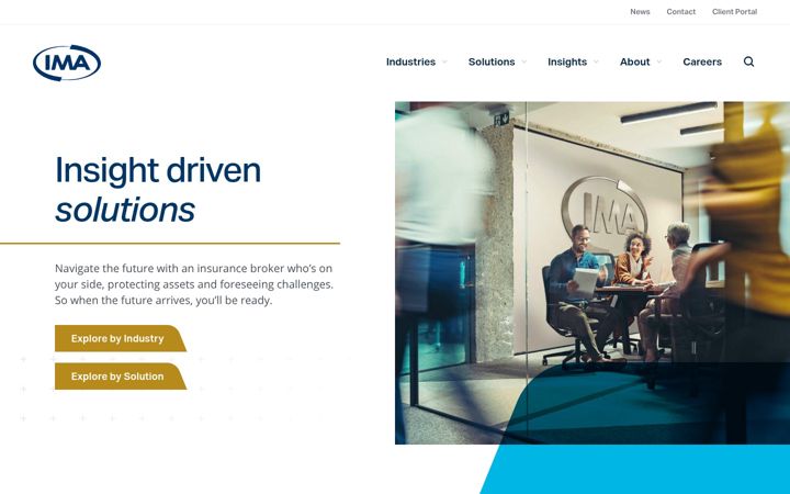 Screenshot of imacorp.com