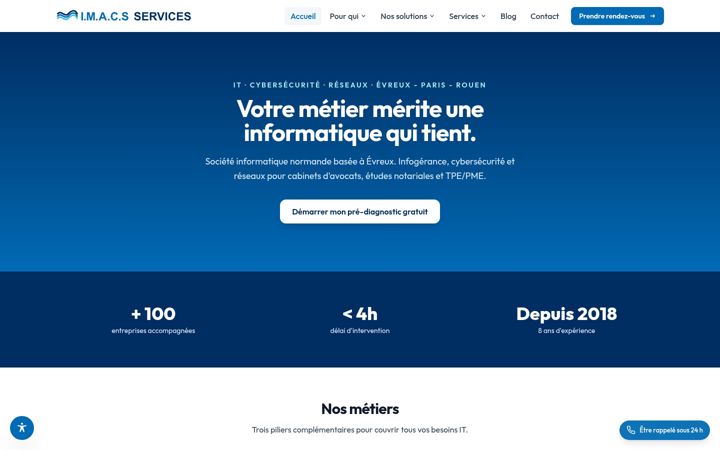 Screenshot of imacservices.fr